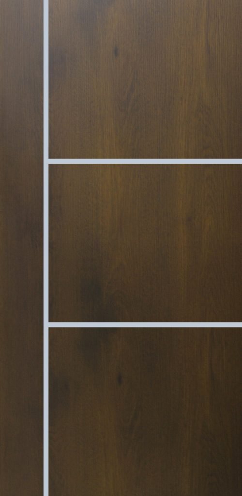 Veneer Soild Door with Stainless Steel Inlay Strip HDDoor Pte Ltd