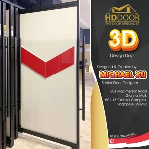 3D Laminate Main Door in Singapore