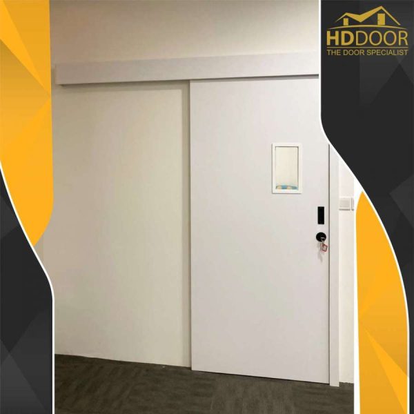Sliding Laminate Door with Vision Panel