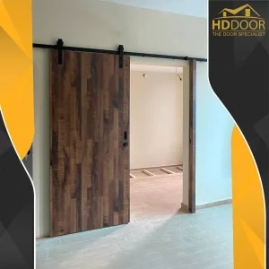 Sliding Solid Laminate Door with Expose Roller Track
