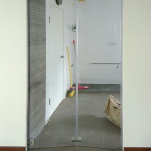 BiFold Glass Door With Clear Tempered Glass