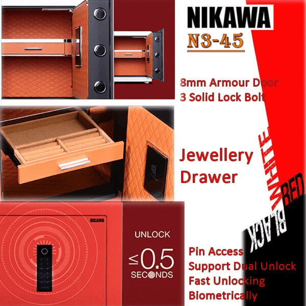 NIKAWA Fingerprint Safe N3-45 Box