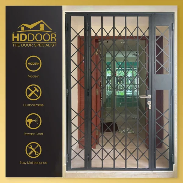 Customized Mild Steel gate with Fixed Side Panel