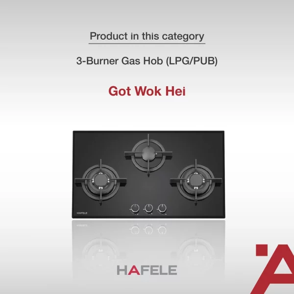Hafele 3 Burner Gas Hob (LPG-PUB)