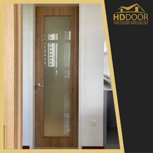 Wooden frosted glass door for kitchen