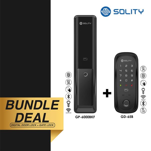 Solity Bundle Sale GP 6000BKF Digital Door Lock GD 65B Digital Gate Lock