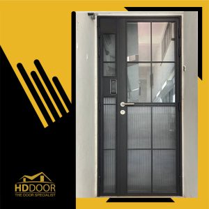 Fluted Glass Plus Clear Glass Gate