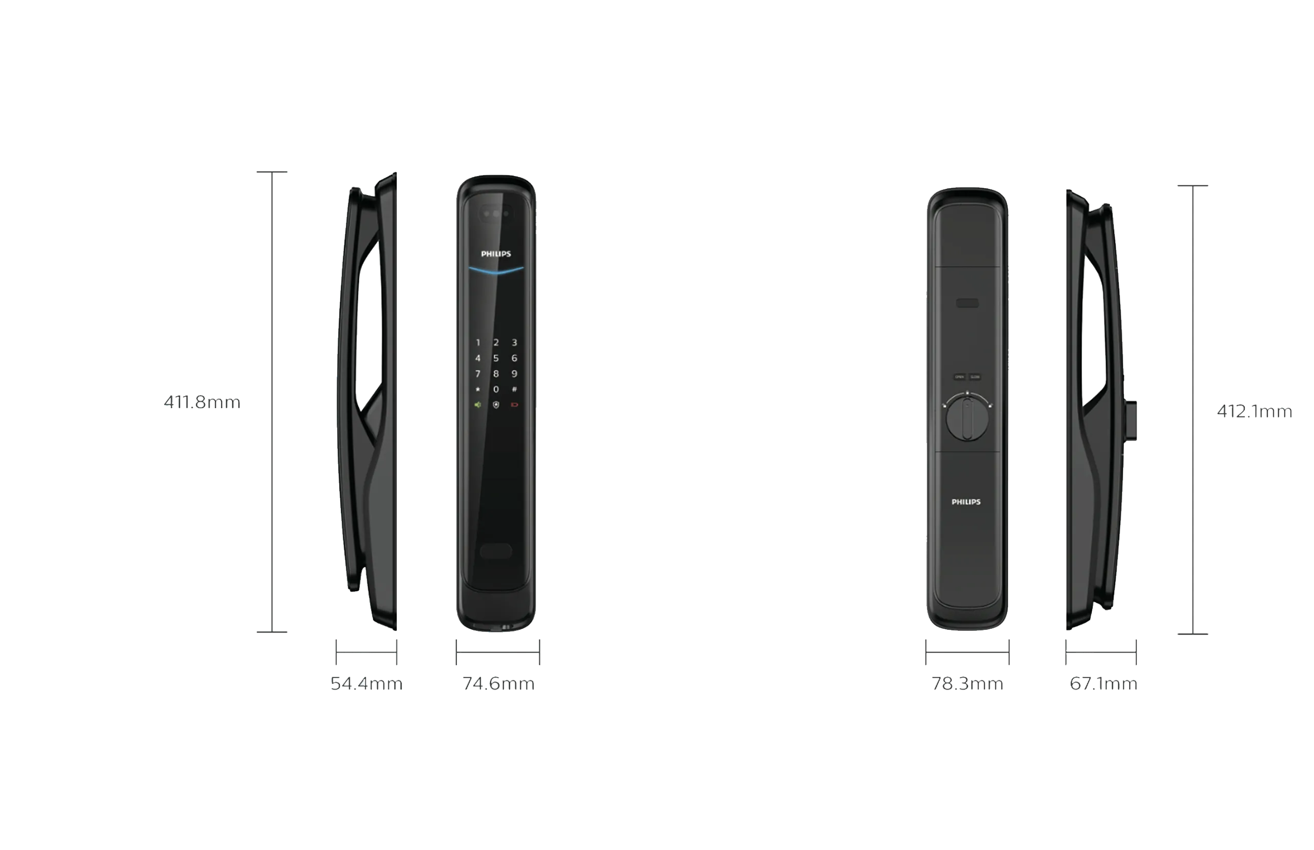 Philips EasyKey 702F Smart Door Lock with advanced Face Recognition