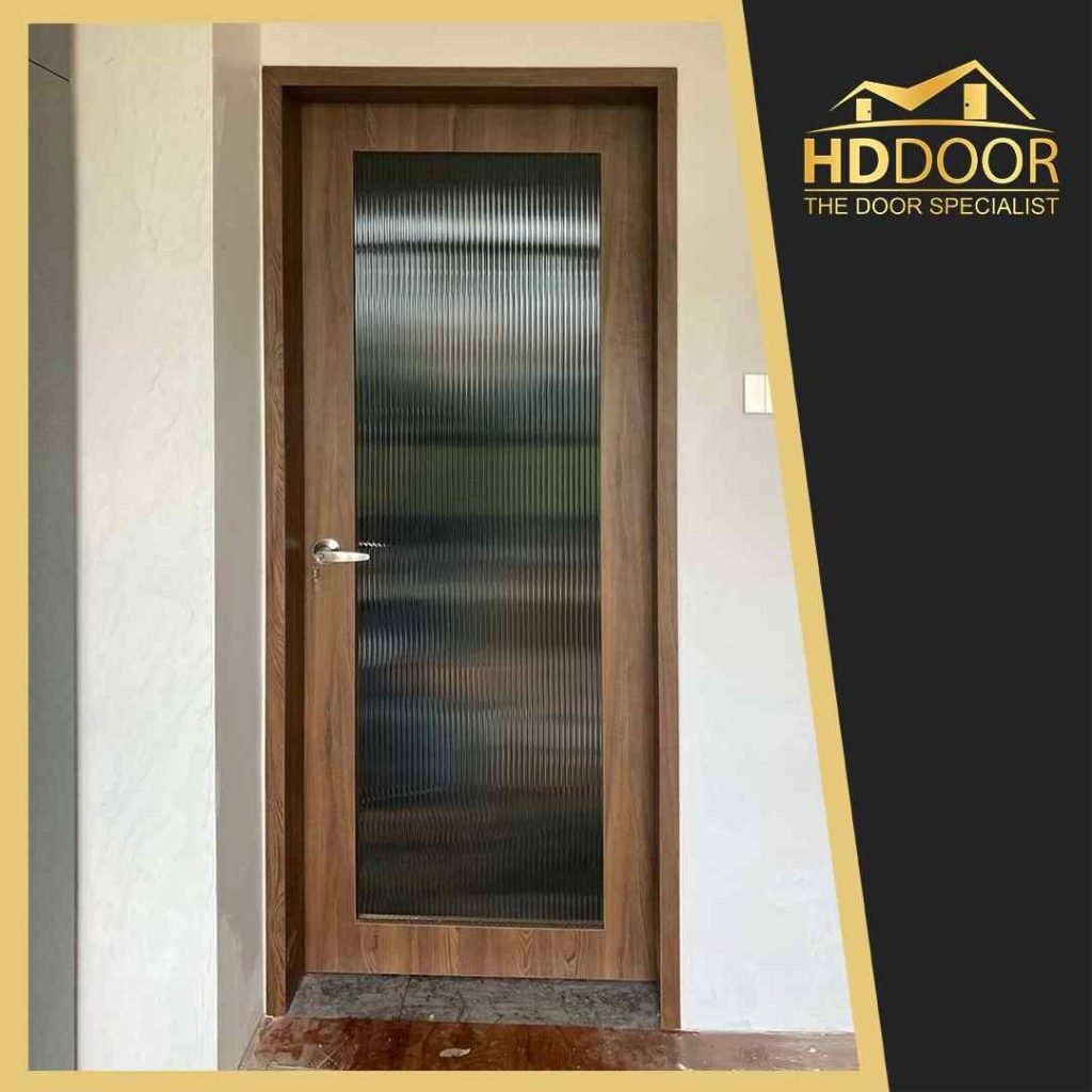 Laminate Kitchen Door with Fluted Glass Panel Kitchen door In Sg