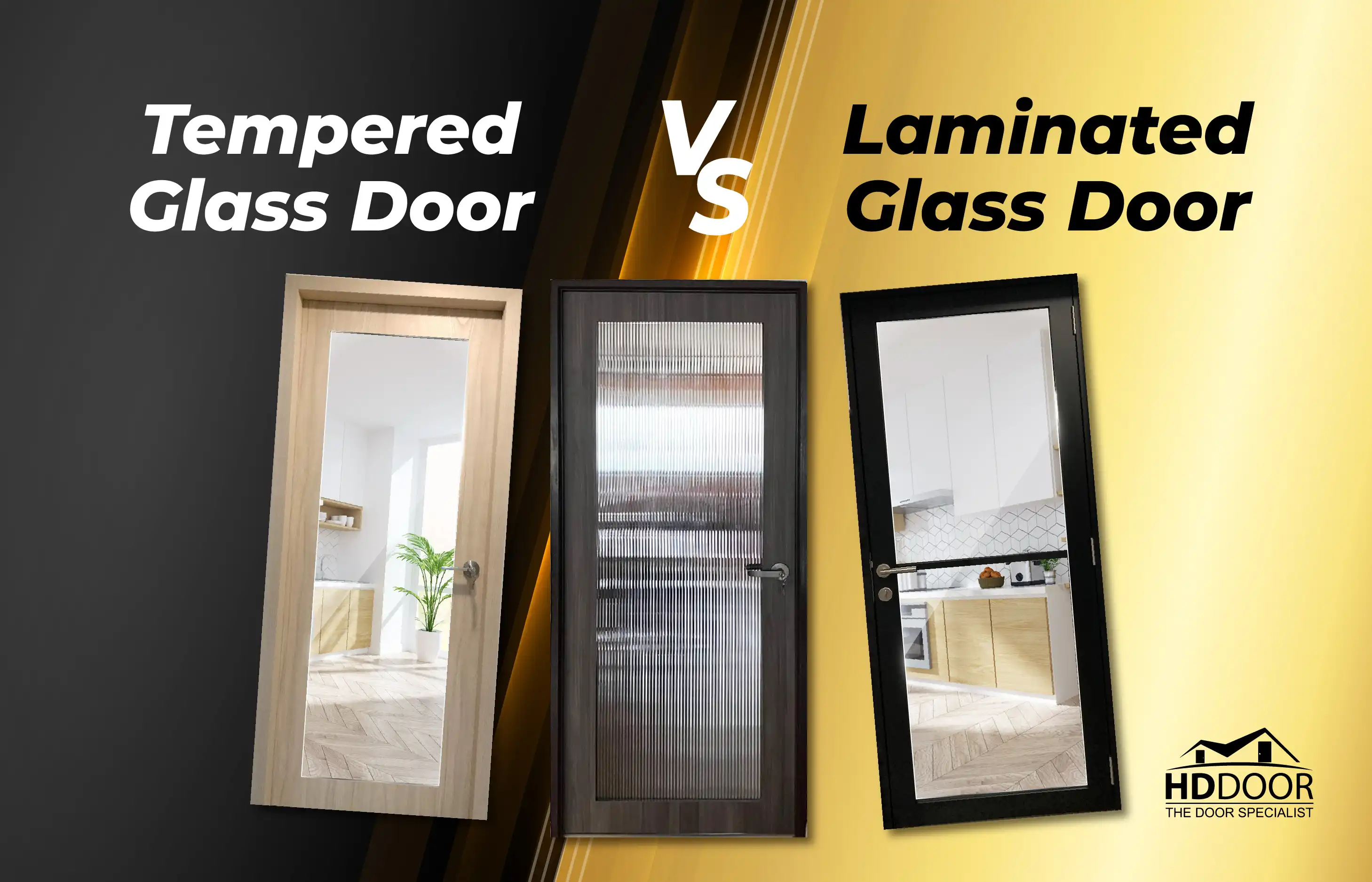 Comparison of Standard, Laminate, and Tempered Glass Doors for Singapore flats
