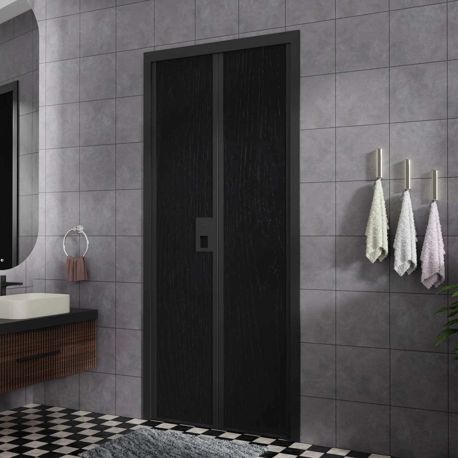 Premium Folding Toilet Door by Alulux