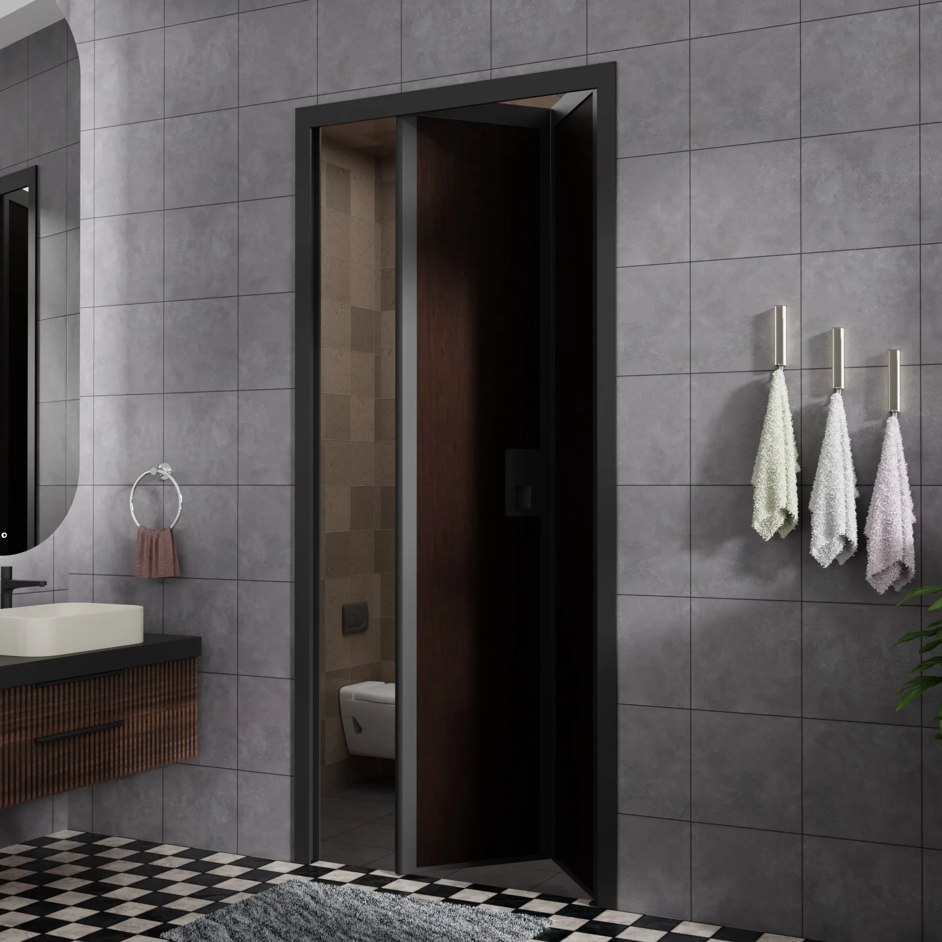 Alulux Folding Toilet Door