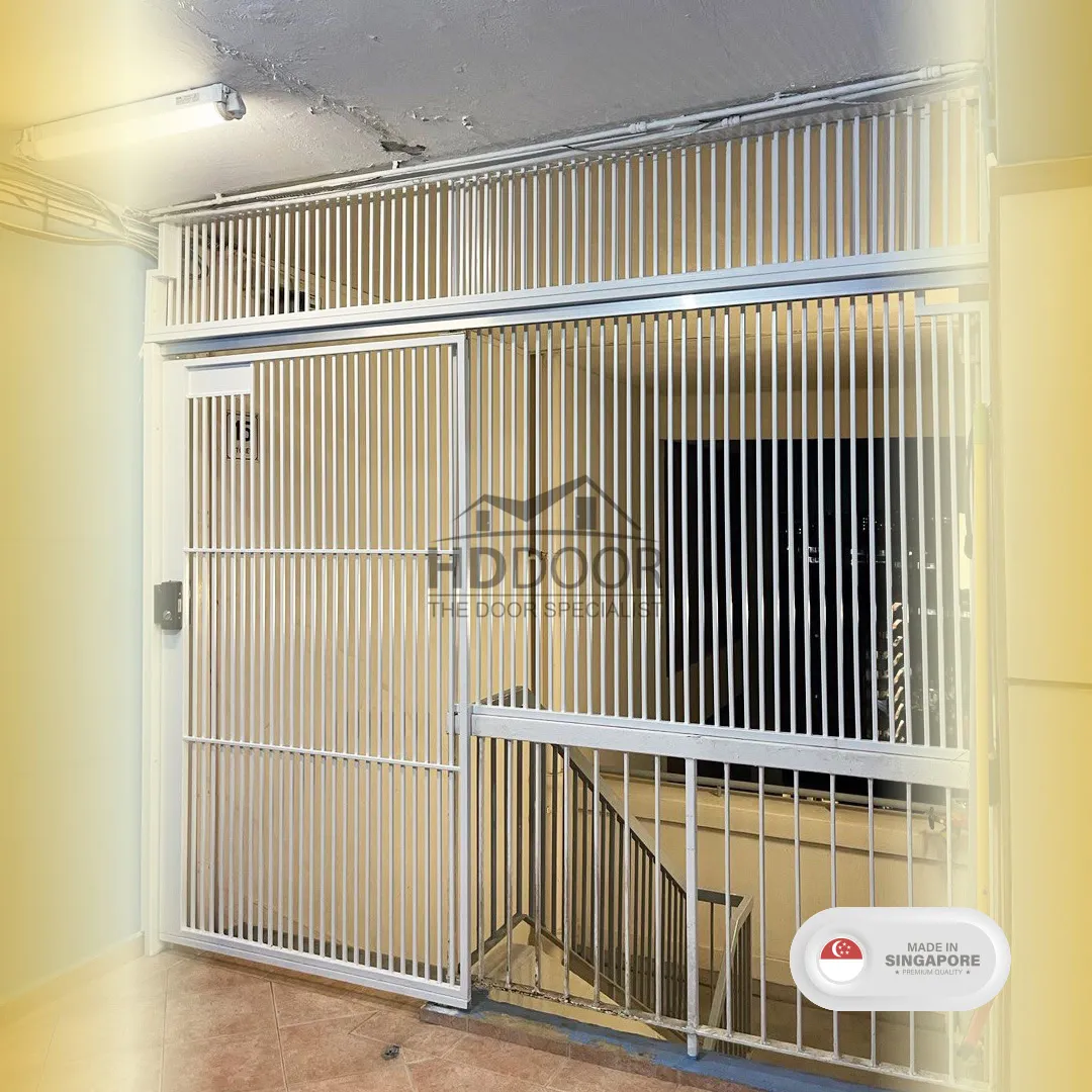 Mild Steel Sliding Gate -White