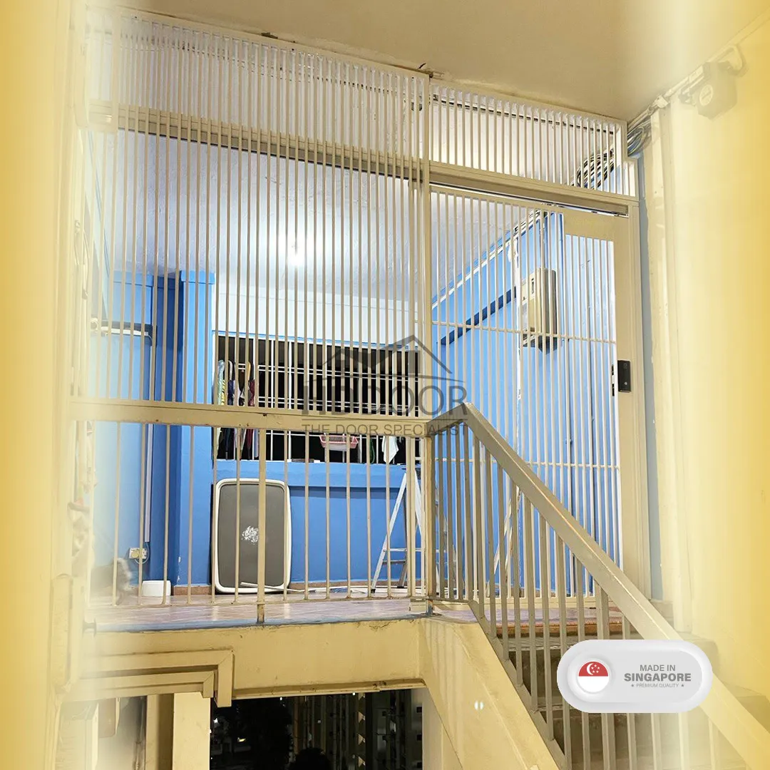 Mild Steel Sliding Gate -White