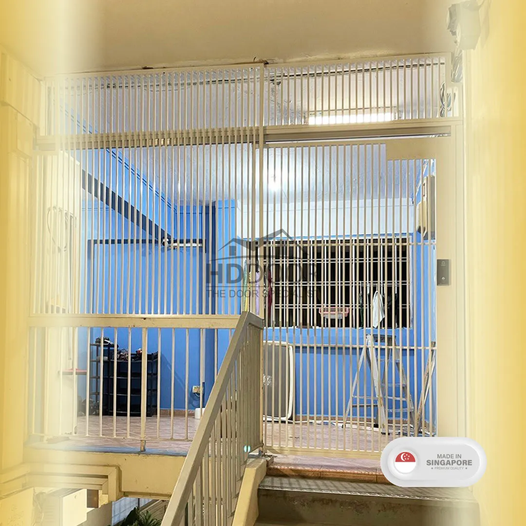 Mild Steel Sliding Gate -White